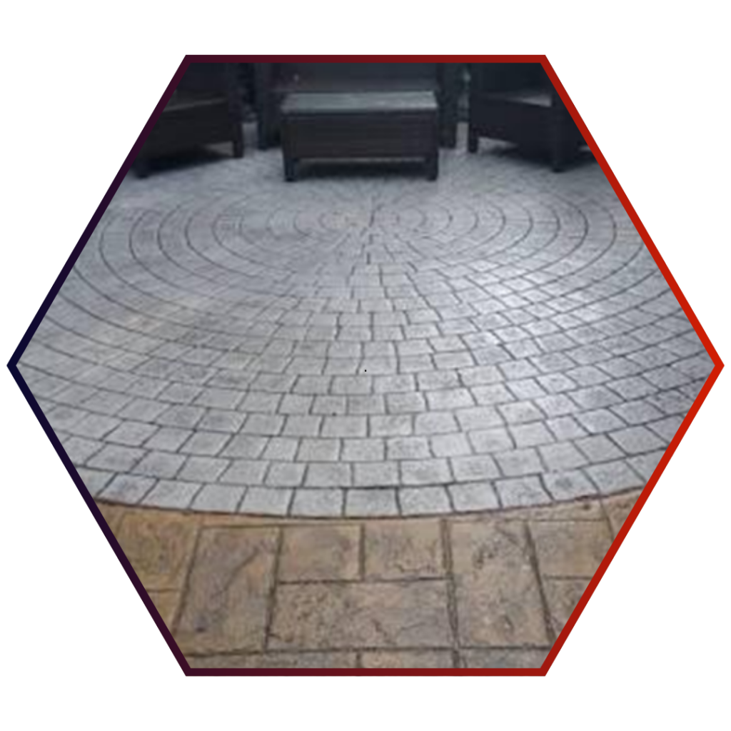 coloured stamped concrete